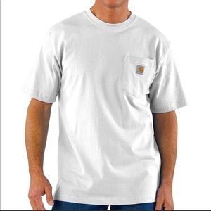 NWT Carhartt WHITE LOOSE HEAVYWEIGHT SHORT SLEEVE POCKET TEE